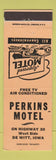 Matchbook Cover - Perkins Motel DeWitt IA