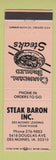 Matchbook Cover - Steak Baron Restaurant Des Moines IA