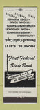Matchbook Cover - First Federal State Bank Des Moines IA