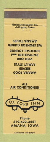 Matchbook Cover - Ox Yoke Inn Amana IA yellow