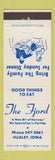 Matchbook Cover - The Fjord Restaurant Huxley IA