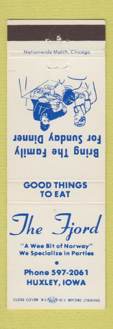 Matchbook Cover - The Fjord Restaurant Huxley IA