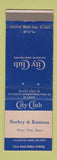 Matchbook Cover - City Club Shoes Starkey Knutson Story City IA WEAR