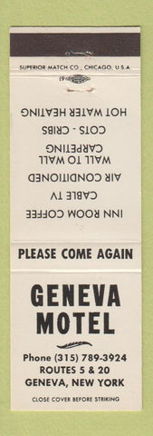 Matchbook Cover - Geneva Motel Geneva NY