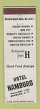 Matchbook Cover - Hotel Hamburg NY