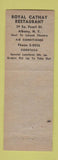 Matchbook Cover - Royal Cathay Chinese Restaurant Albany NY
