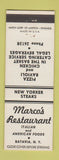 Matchbook Cover - Marco's Restaurant Italian Batavia NY pizza
