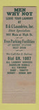 Matchbook Cover - Why Not Shirt Service Laundry Buffalo NY