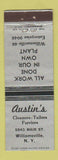 Matchbook Cover - Austin's Cleaners Tailors Furriers Williamsville NY