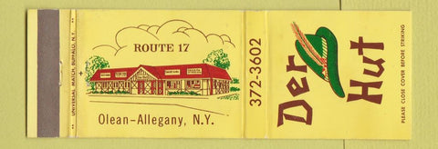 Matchbook Cover - Der Hut Olean Allegany NY