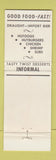 Matchbook Cover - Der Hut Olean Allegany NY