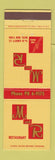 Matchbook Cover - M & R Restaurant Bath NY Lake Keuka