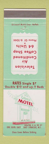 Matchbook Cover - Colonial Motel East Syracuse NY