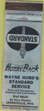 Matchbook Cover - Hurd's Standard oil gas Janesville WI WEAR