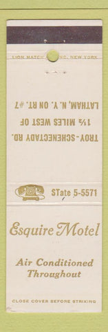 Matchbook Cover - Esquire Motel Latham NY white