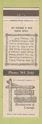 Matchbook Cover - Ye Olde Wishing Well Restaurant Saratoga Springs NY