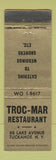 Matchbook Cover - Troc Mar Restaurant Tuckahoe NY WORN