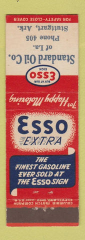 Matchbook Cover - Esso oil gas Standard Oil Stuttgart AR low phone #