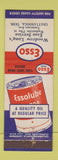 Matchbook Cover - Esso oil gas Woodrow Long's Chattanooga TN