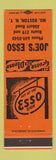Matchbook Cover - Joe's Esso oil gas North Boston NY