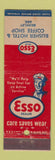 Matchbook Cover - Esso oil gas Rusher Hotel Brinkley AR