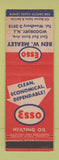 Matchbook Cover - Esso oil gas Ben Mealey Woodbury NJ