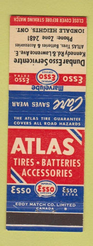 Matchbook Cover - Esso oil gas Dunbar Iondale Heights ON