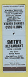 Matchbook Cover - Smith Esso oil gas restaurant Roanoke VA
