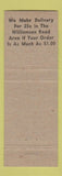 Matchbook Cover - Smith Esso oil gas restaurant Roanoke VA