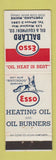 Matchbook Cover - Esso oil gas heating Ballard Portland ME