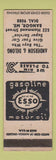 Matchbook Cover - Esso oil gas Anderson Delong Bangor ME