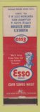 Matchbook Cover - Warner's Esso oil gas Ventnor City NJ WEAR