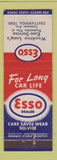Matchbook Cover - Esso oil gas Woodrow Long's Chattanooga TN