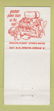 Matchbook Cover - 1956 Pontiac Schreffler Sunbury PA 30 Strike