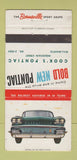 Matchbook Cover - Pontiac Bonneville Willimantic CT 30 Strike