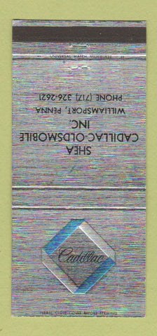 Matchbook Cover - Shea Cadillac Oldsmobile Williamspot PA 30 Strike