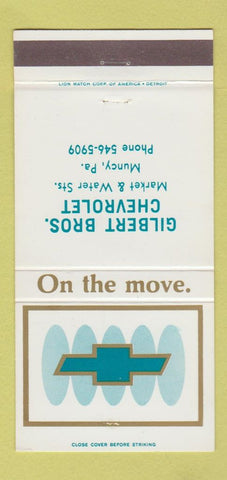 Matchbook Cover - Gilbert Bros Chevrolet Muncy PA 30 Strike