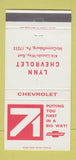 Matchbook Cover - 1971 Chevrolet McConnellsburg PA 30 Strike