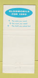 Matchbook Cover - 1960 Oldsmobile Birdy Motors Mount Carmel PA 30 Strike