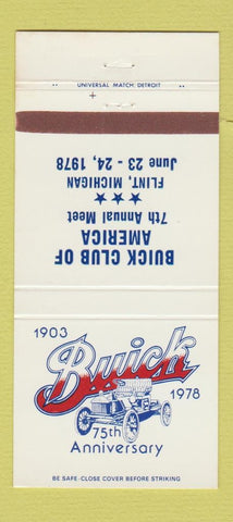 Matchbook Cover - 1978 Buick Club of America Flint MI Meeting 30 Strike