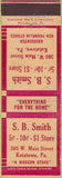 Matchbook Cover - SB Smith Kutztown PA store