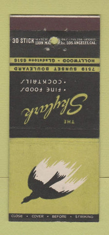 Matchbook Cover - The Skylark Restaurant Hollywood CA 30 Stick