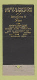 Matchbook Cover - Albert & Davidson Steel Pipe Brooklyn NY 30 Stick