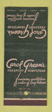 Matchbook Cover Carol Green's Freeport Hempstead LI NY Women's Clothes 30 Stick