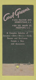 Matchbook Cover Carol Green's Freeport Hempstead LI NY Women's Clothes 30 Stick