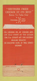 Matchbook Cover - Pickin' Chickin Miami FL WEAR chicken 30 Stick