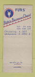 Matchbook Cover - Patrox Bierman Danzi Furs New York City 30 Stick