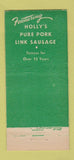Matchbook Cover - Holly Brand Meat Products Packing Oakland CA 30 Stick