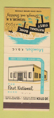 Matchbook Cover - First National Bank Tucumcari NM 30 Stick