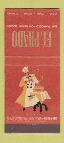 Matchbook Cover - El Prado Restaurant San Francisco CA 30 Stick